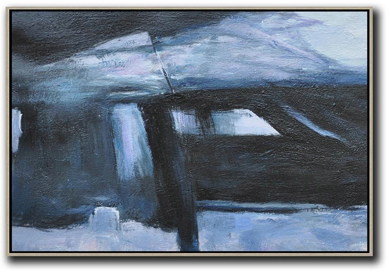 Large Abstract Painting On Canvas,Hand-Painted Oversized Horizontal Minimal Art On Canvas,Oversized Wall Decor